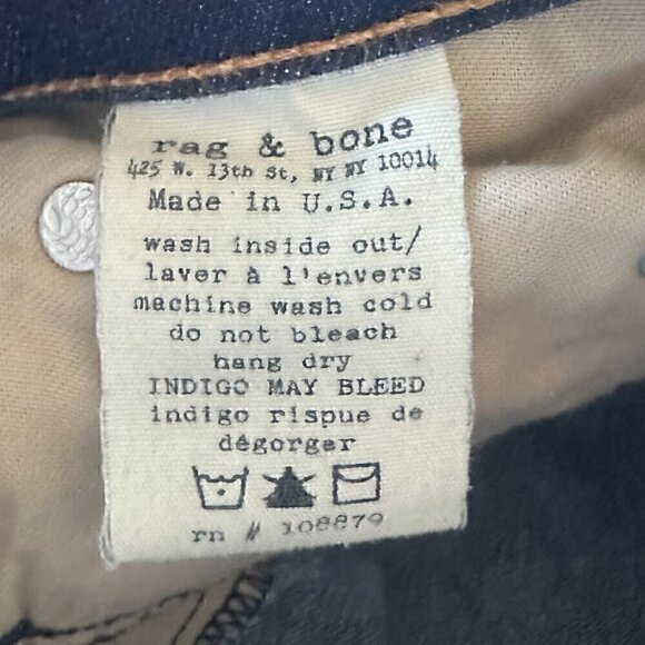 EUC Rag & Bone Cigarette Jeans in Heritage - Size 29 - Picture 11 of 11